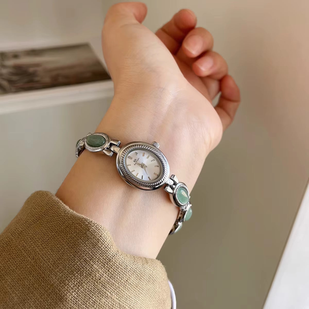 Elegant Jade Bracelet Watch