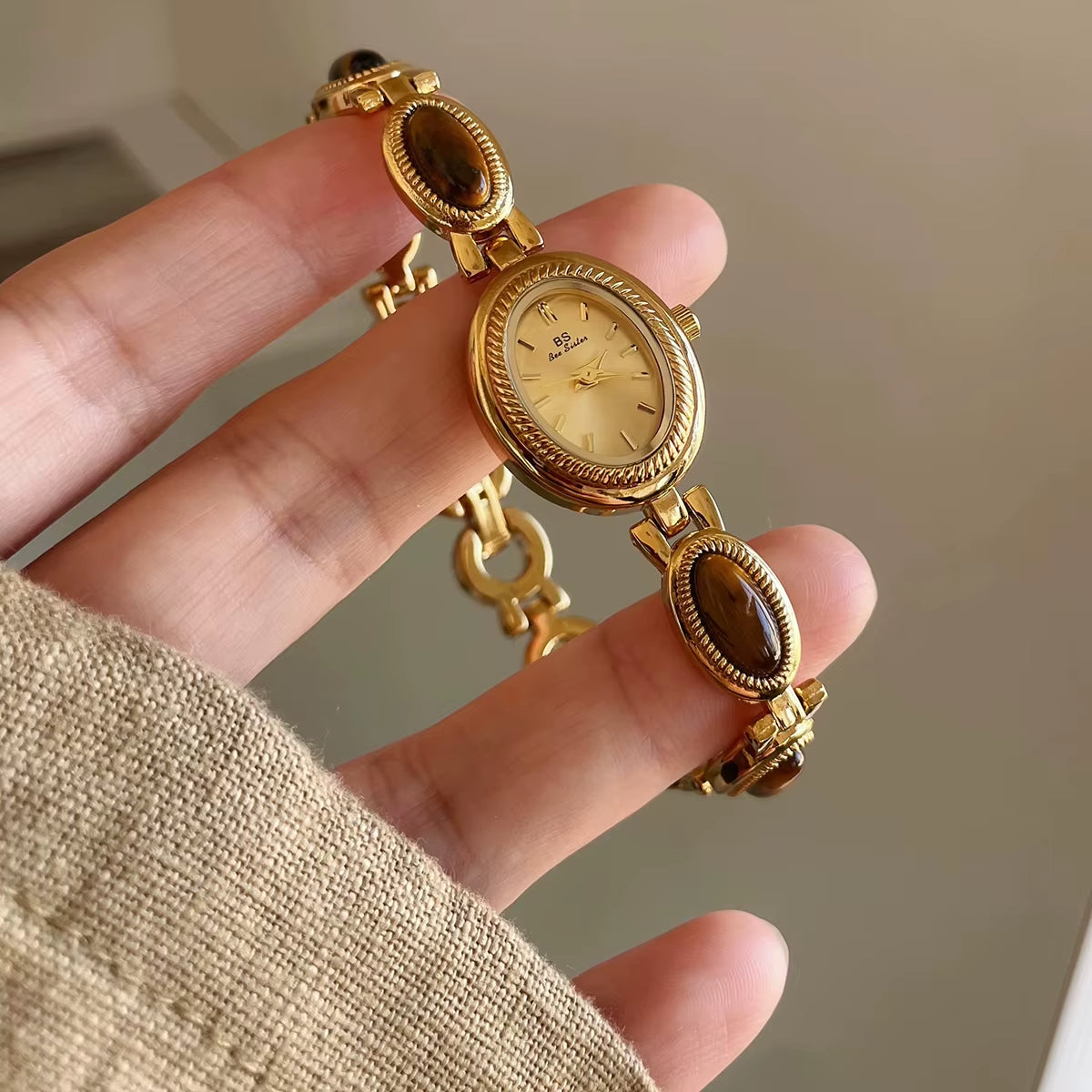 Elegant Jade Bracelet Watch