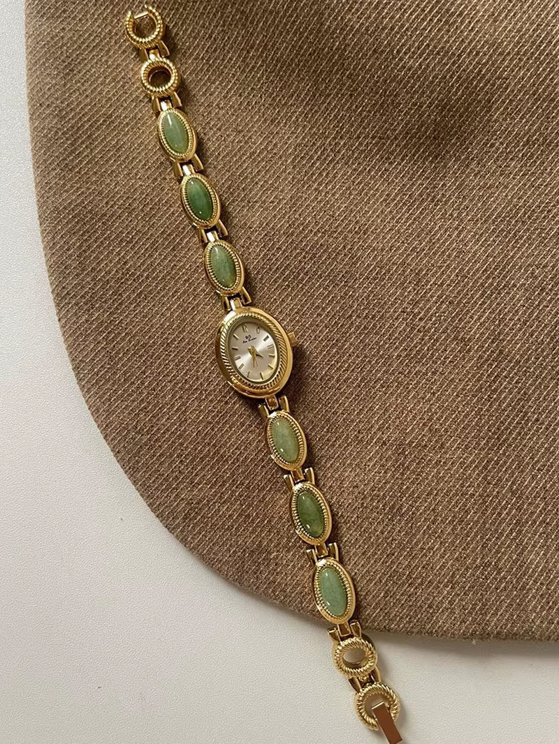 Elegant Jade Bracelet Watch