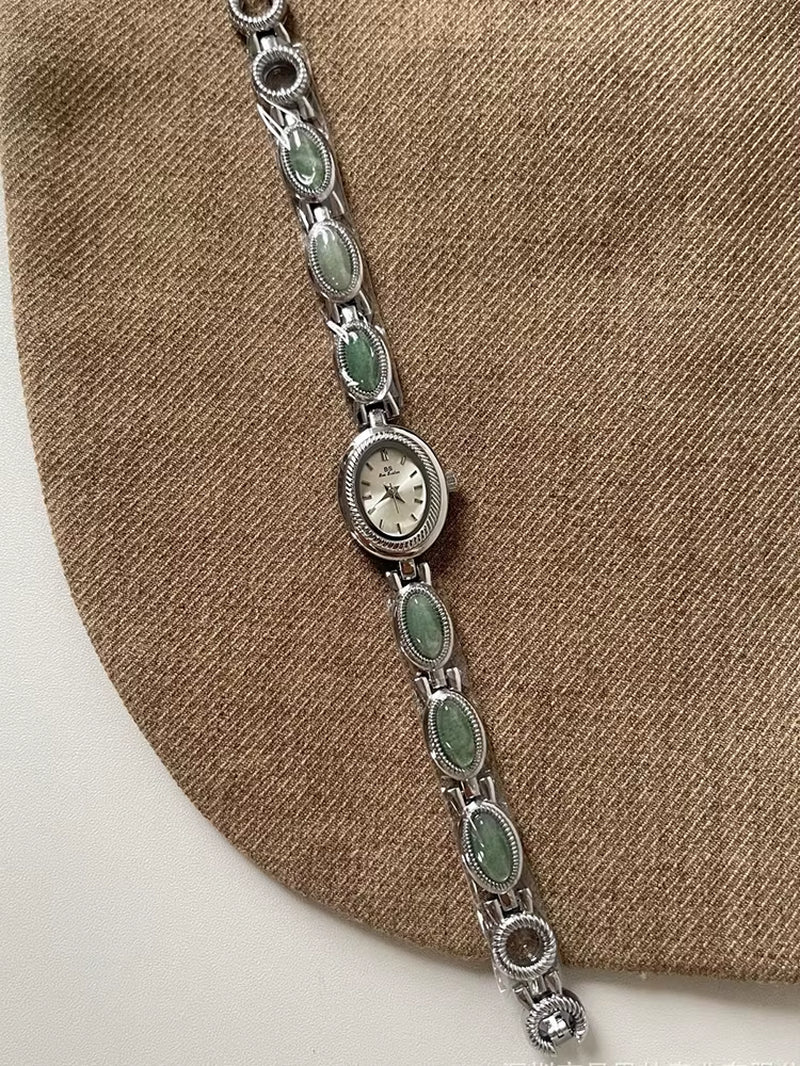 Elegant Jade Bracelet Watch